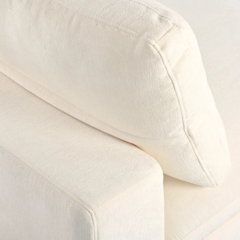 Sofá modular seccional de chenilla beige con USB, Bluetooth y almacenamiento