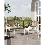 Sillas de comedor para exteriores, sillas de mimbre para patio con cojines
