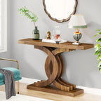 Mesas consola para recibidor, mesa de sofá de madera estilo rústico de 39"