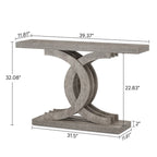 Mesas consola para recibidor, mesa de sofá de madera estilo rústico de 39"
