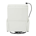 Sillón Reclinable Eléctrico Gris con Giro, Puertos USB y Reposapiés Ajustable
