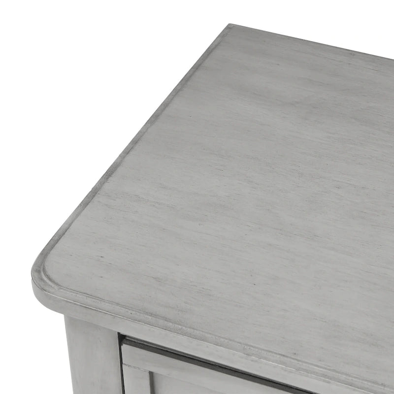 Mesa Consola de Madera, Mesa Auxiliar para Sofá con Cajones de Almacenamiento y Estante