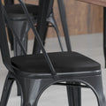 Asiento de poliresina para todo tipo de clima para taburetes y sillas de metal de colores