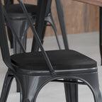 Asiento de poliresina para todo tipo de clima para taburetes y sillas de metal de colores