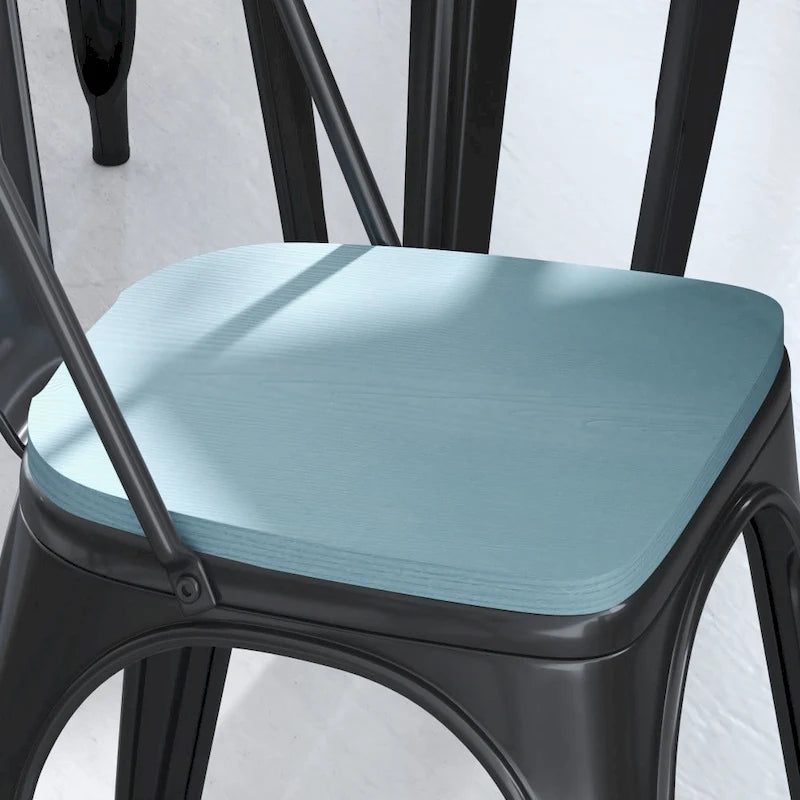 Asiento de poliresina para todo tipo de clima para taburetes y sillas de metal de colores