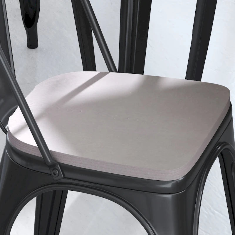 Asiento de poliresina para todo tipo de clima para taburetes y sillas de metal de colores