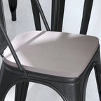 Asiento de poliresina para todo tipo de clima para taburetes y sillas de metal de colores
