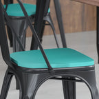 Asiento de poliresina para todo tipo de clima para taburetes y sillas de metal de colores