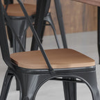Asiento de poliresina para todo tipo de clima para taburetes y sillas de metal de colores