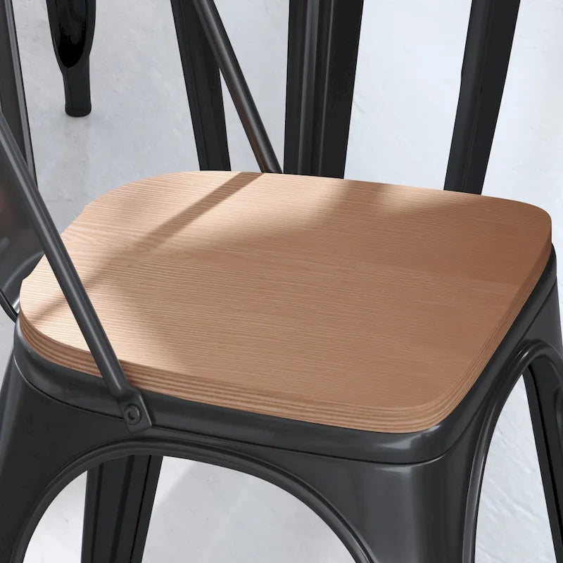 Asiento de poliresina para todo tipo de clima para taburetes y sillas de metal de colores