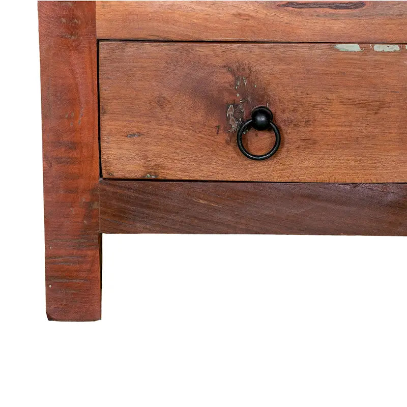 Cómoda de 8 cajones de madera reciclada de 32 de ancho