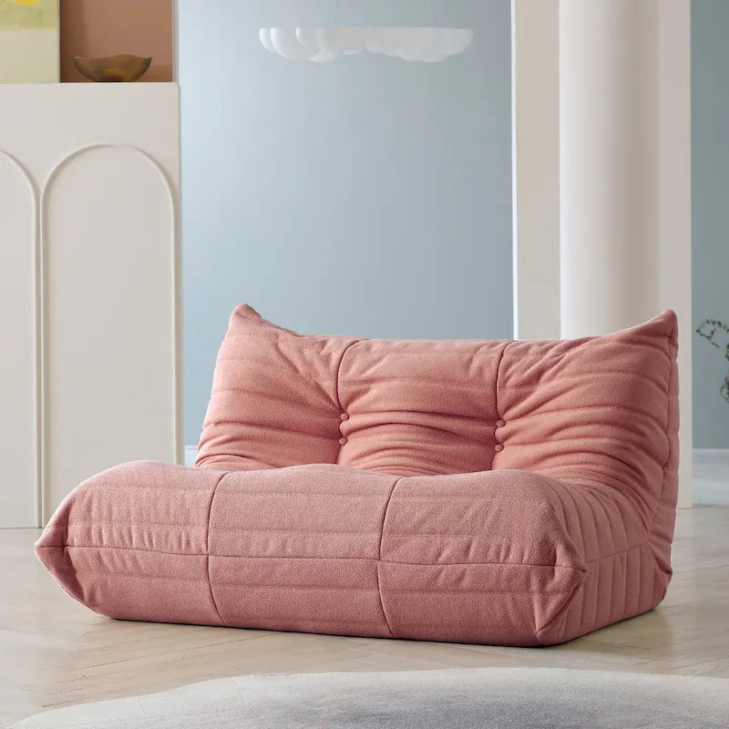 Sofá cama perezoso cómodo, sillones de terciopelo Teddy tipo puf para sala de estar, dormitorio, oficina, salón de belleza