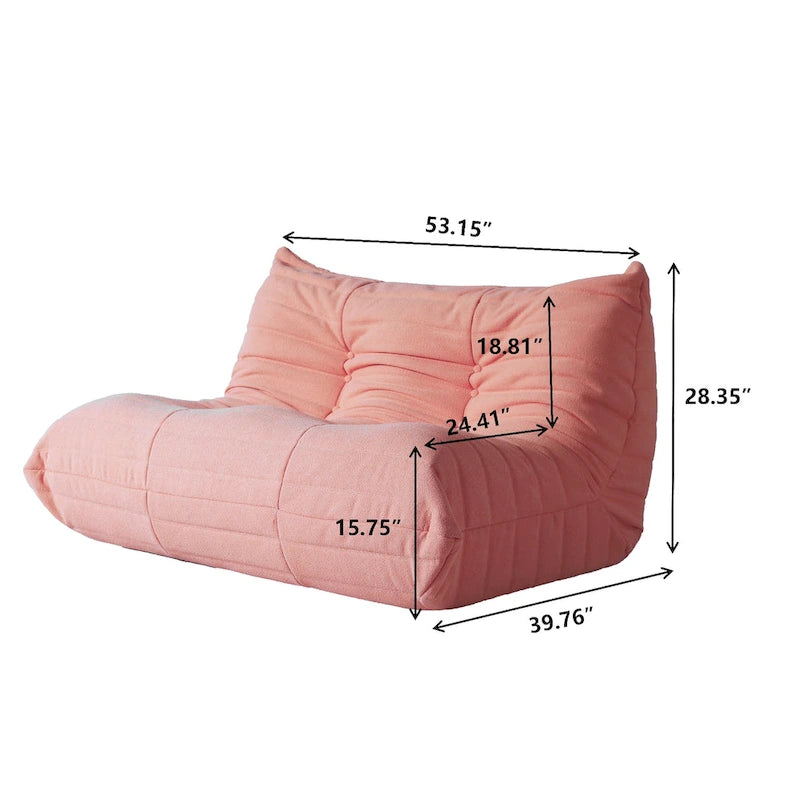 Sofá cama perezoso cómodo, sillones de terciopelo Teddy tipo puf para sala de estar, dormitorio, oficina, salón de belleza