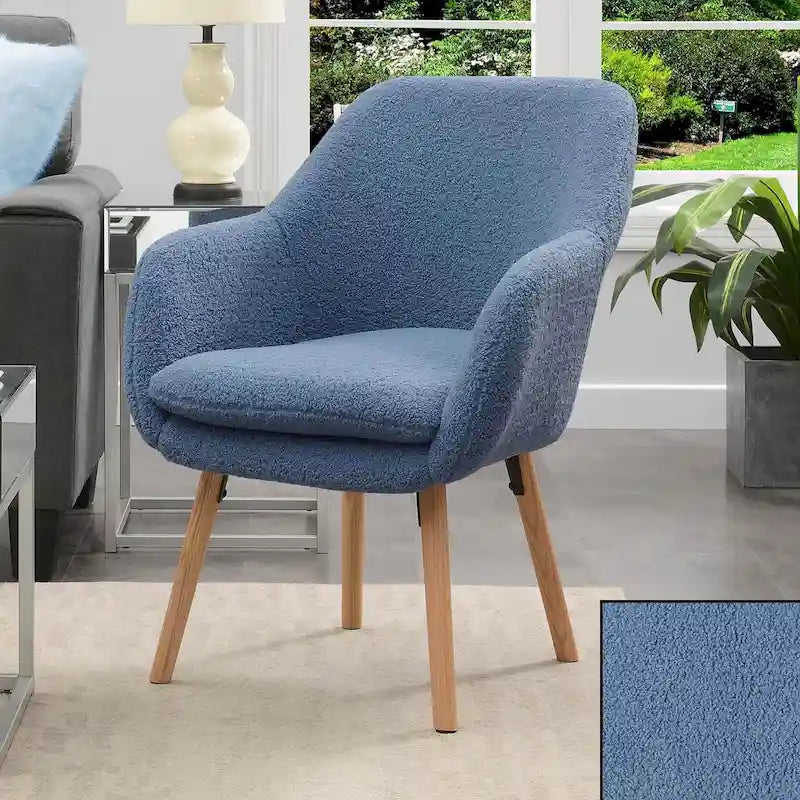 Sillón decorativo Charlotte Wingback Sherpa