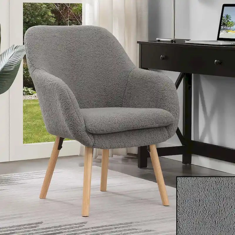Sillón decorativo Charlotte Wingback Sherpa