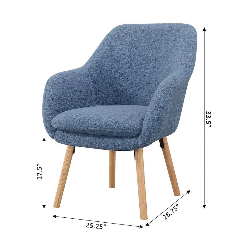 Sillón decorativo Charlotte Wingback Sherpa