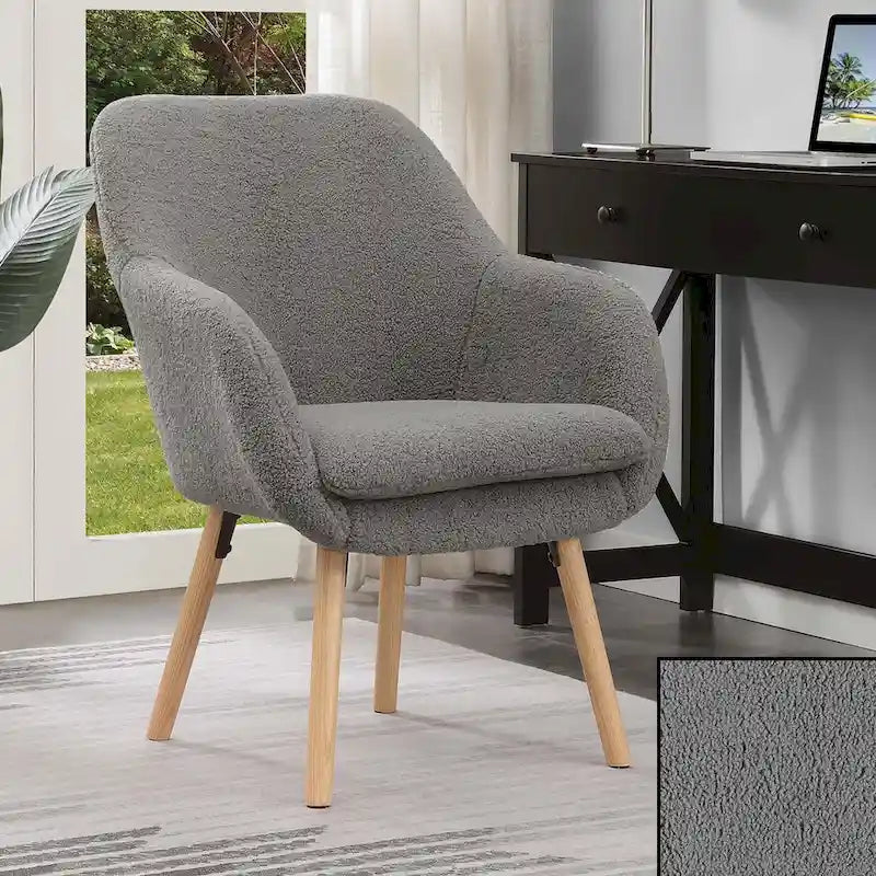 Sillón decorativo Charlotte Wingback Sherpa