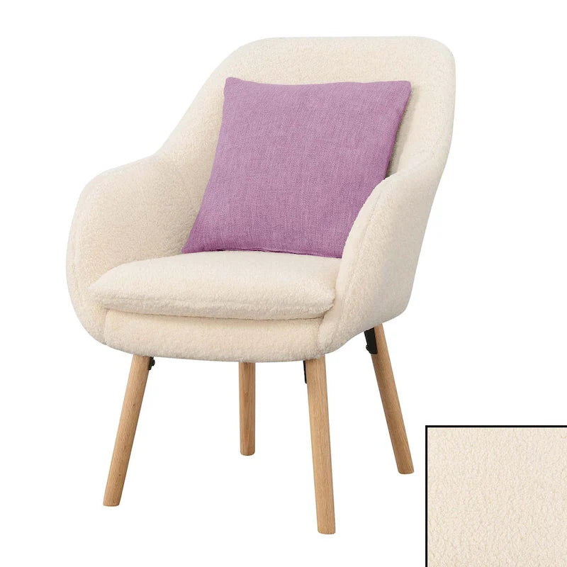 Sillón decorativo Charlotte Wingback Sherpa
