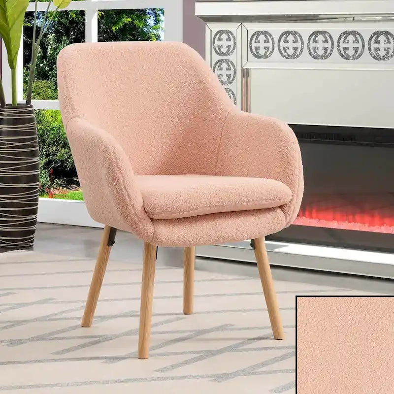 Sillón decorativo Charlotte Wingback Sherpa