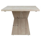 Mesa de comedor con base de pedestal Hudson 79 Rectangular de madera de pino reciclada con diseño de panal moderna