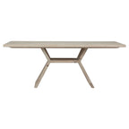 Mesa de comedor con base de pedestal Hudson 79 Rectangular de madera de pino reciclada con diseño de panal moderna