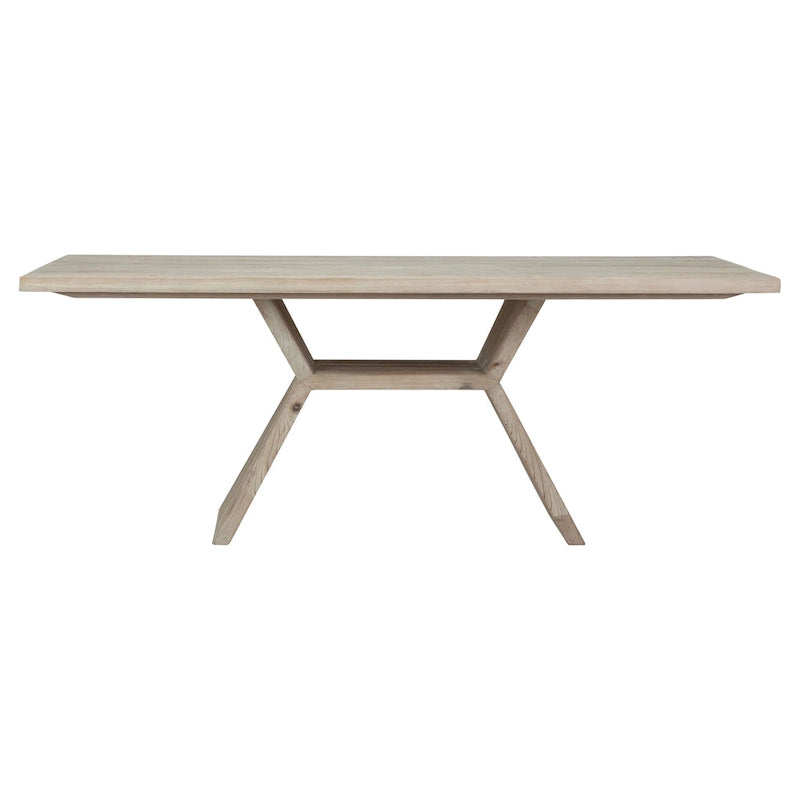 Mesa de comedor con base de pedestal Hudson 79 Rectangular de madera de pino reciclada con diseño de panal moderna