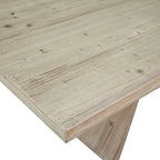 Mesa de comedor con base de pedestal Hudson 79 Rectangular de madera de pino reciclada con diseño de panal moderna