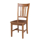 Mesa de comedor de madera maciza de 36 x 36 pulgadas con 4 sillas de respaldo tipo "Splatback"