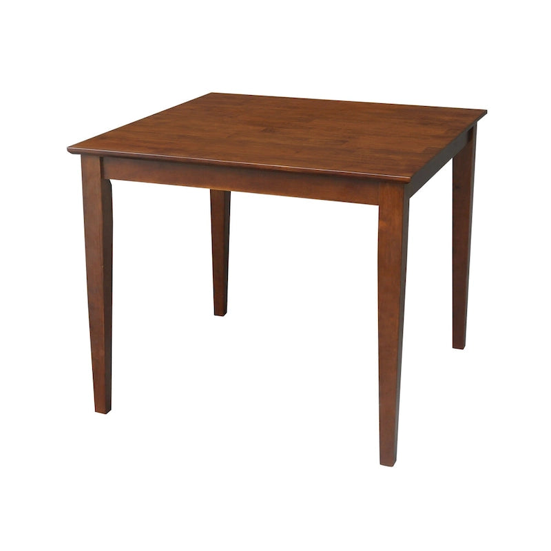 Mesa de comedor de madera maciza de 36 x 36 pulgadas con 4 sillas de respaldo tipo "Splatback"