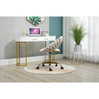 Silla de ordenador Silla de oficina Silla giratoria ajustable Asiento de tela Silla de estudio para el hogar