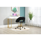 Silla de ordenador Silla de oficina Silla giratoria ajustable Asiento de tela Silla de estudio para el hogar