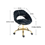 Silla de ordenador Silla de oficina Silla giratoria ajustable Asiento de tela Silla de estudio para el hogar
