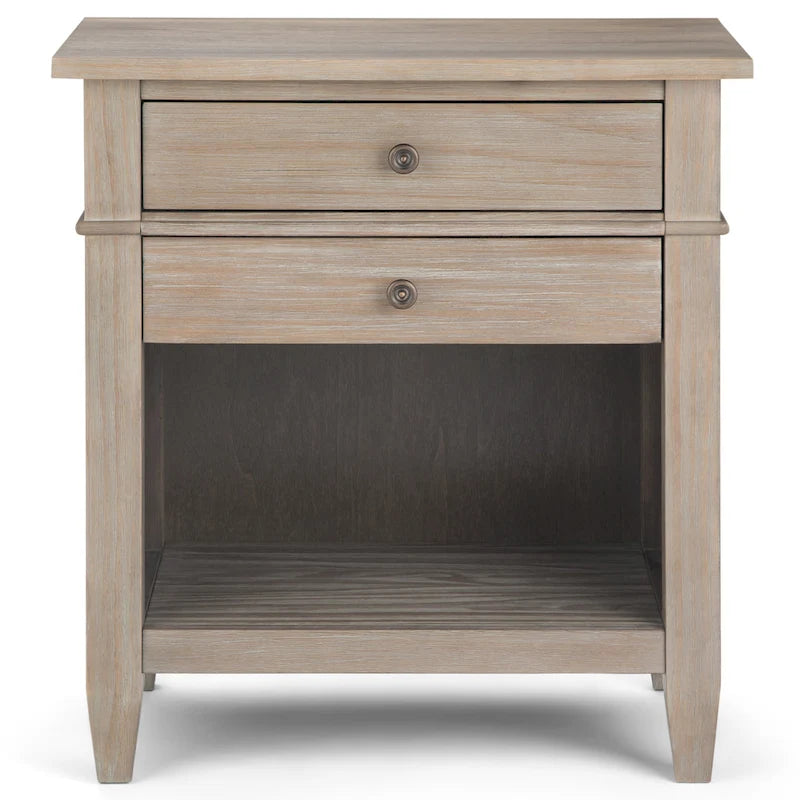 Mesa de noche de madera maciza Sterling de 24 pulgadas de ancho