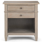Mesa de noche de madera maciza Sterling de 24 pulgadas de ancho