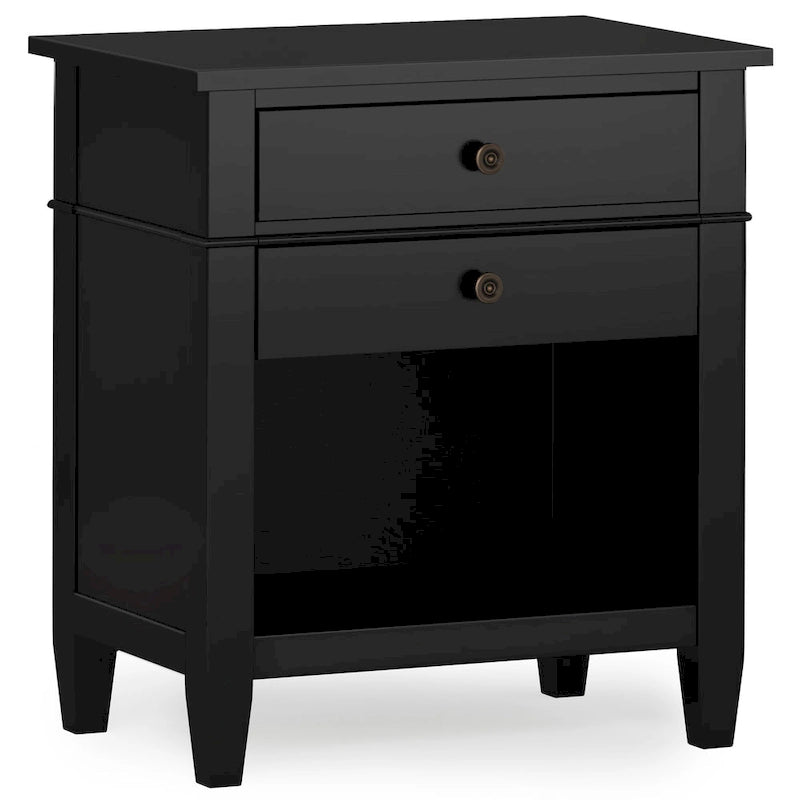 Mesa de noche de madera maciza Sterling de 24 pulgadas de ancho