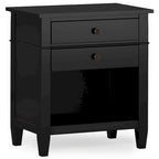 Mesa de noche de madera maciza Sterling de 24 pulgadas de ancho