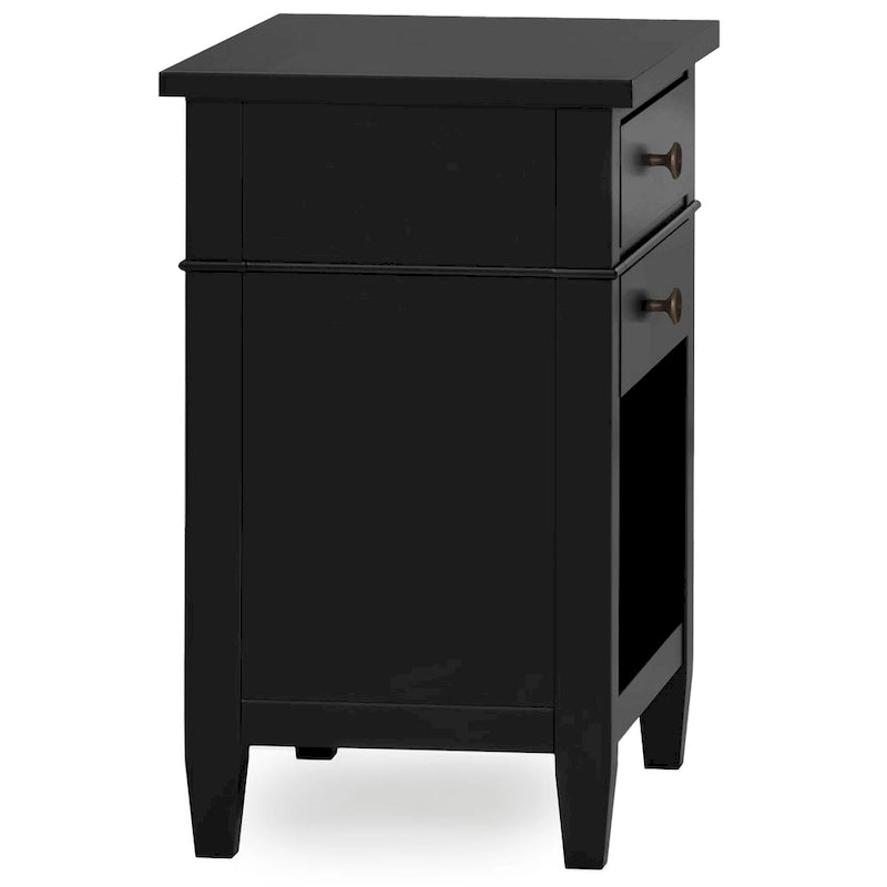Mesa de noche de madera maciza Sterling de 24 pulgadas de ancho