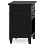 Mesa de noche de madera maciza Sterling de 24 pulgadas de ancho