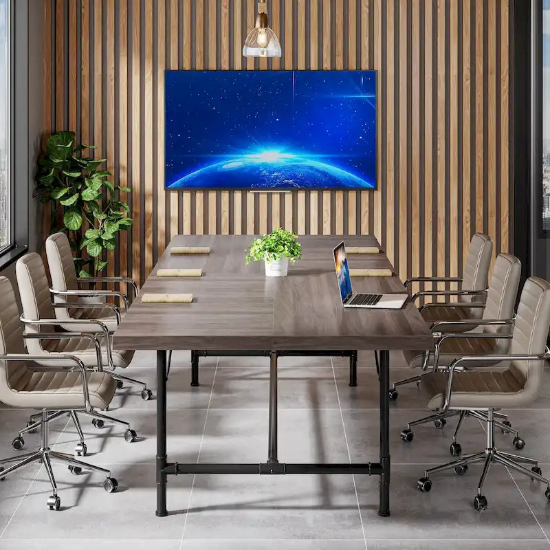Mesa rectangular de reuniones para sala de conferencias, 70.8 An. x 35.4 Pr.