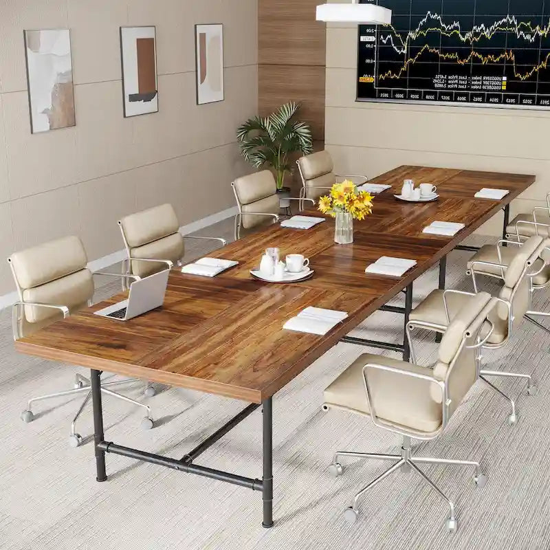 Mesa rectangular de reuniones para sala de conferencias, 70.8 An. x 35.4 Pr.