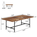 Mesa rectangular de reuniones para sala de conferencias, 70.8 An. x 35.4 Pr.