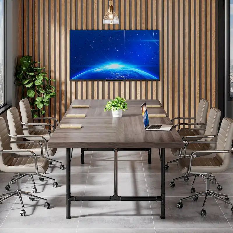 Mesa rectangular de reuniones para sala de conferencias, 70.8 An. x 35.4 Pr.