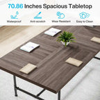 Mesa rectangular de reuniones para sala de conferencias, 70.8 An. x 35.4 Pr.