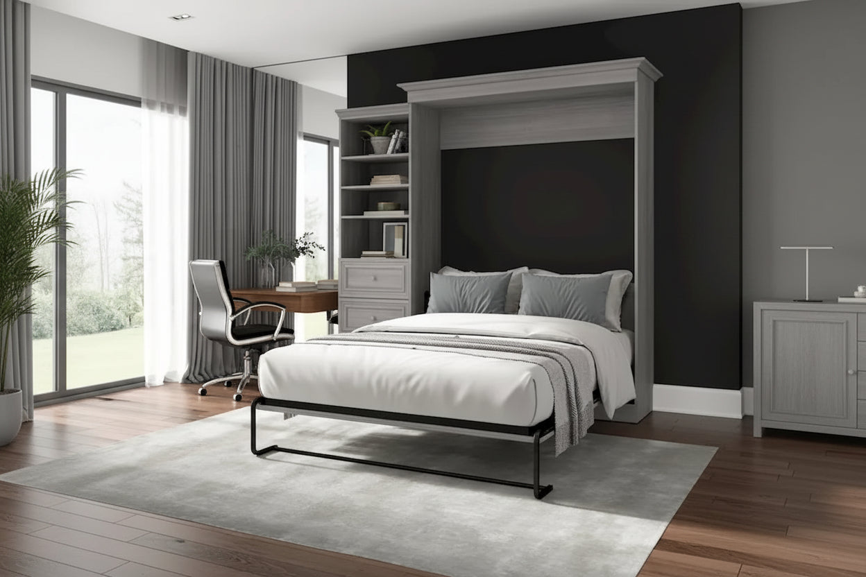 Cama Queen Murphy y organizador de armario versátiles (92W)