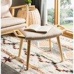 SAFAVIEH Zipora Beige/ Natural Mid-Century Bench - 11.8 x 24.6 x 15.4 - 12Wx25Dx15H