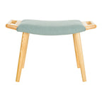 Banco Zipora beige/natural de estilo Mid-Century - 11.8 x 24.6 x 15.4