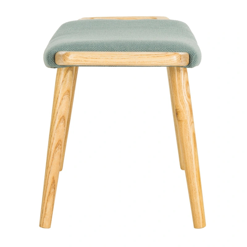 Banco Zipora beige/natural de estilo Mid-Century - 11.8 x 24.6 x 15.4