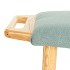 Banco Zipora beige/natural de estilo Mid-Century - 11.8 x 24.6 x 15.4