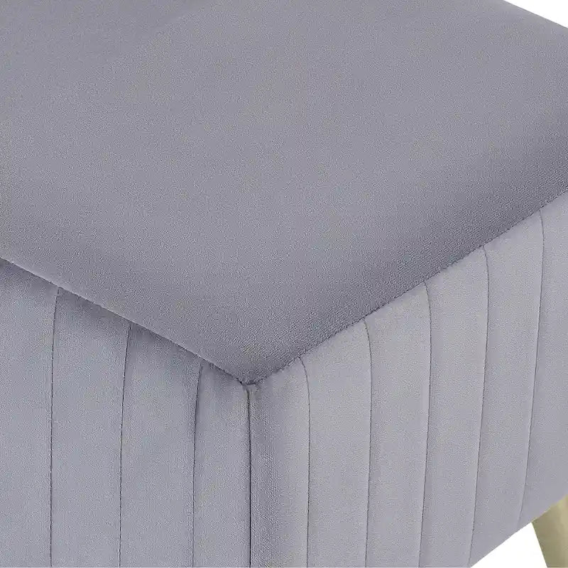 46 Bancos modernos tapizados para cama y entrada con asiento de terciopelo acolchado