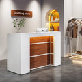 Mostrador de Recepción Grande con Luces LED para Salón, Sala de Recepción, Tienda, Oficina, Vestíbulo, Tienda Minorista, Clínica